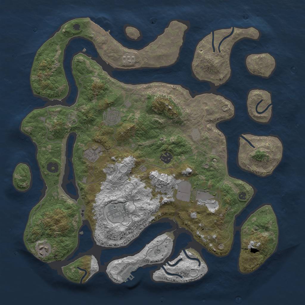 Rust Map: Procedural Map, Size: 4000, Seed: 137083, 15 Monuments