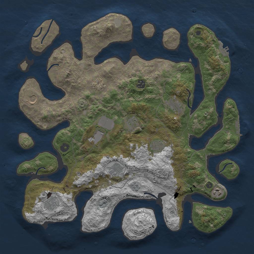 Rust Map: Procedural Map, Size: 4250, Seed: 1062620979, 19 Monuments