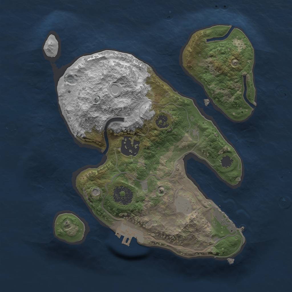 Rust Map: Procedural Map, Size: 2212, Seed: 5436, 8 Monuments