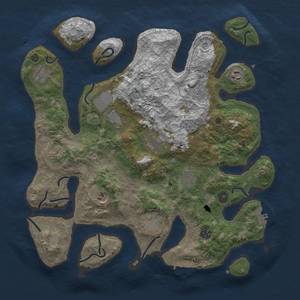 Thumbnail Rust Map: Procedural Map, Size: 4000, Seed: 342933869, 19 Monuments