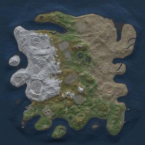 Thumbnail Rust Map: Procedural Map, Size: 3700, Seed: 1219543244, 17 Monuments