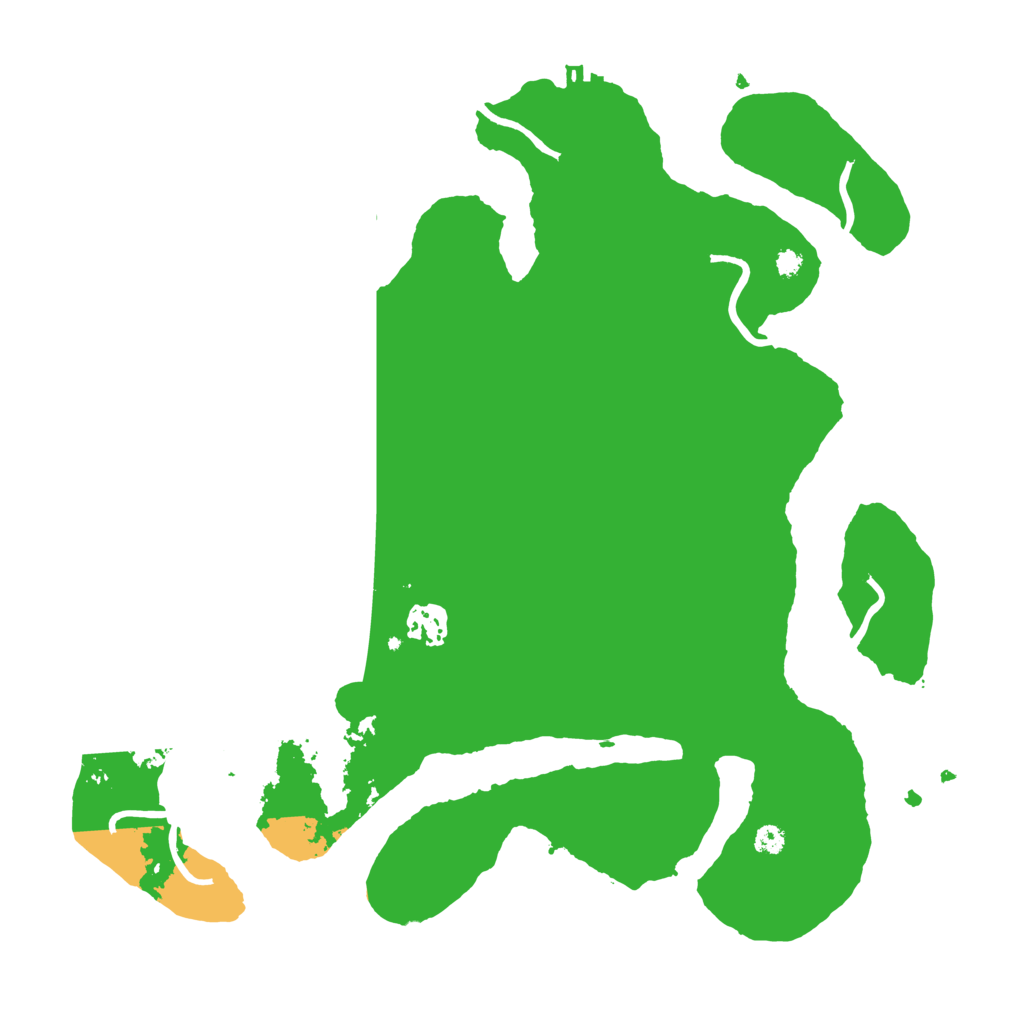 Biome Rust Map: Procedural Map, Size: 3550, Seed: 168159