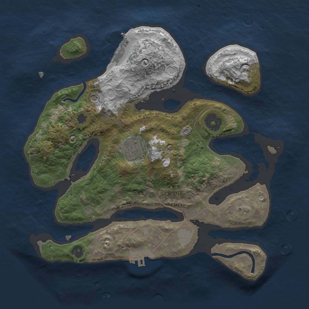 Rust Map: Procedural Map, Size: 2700, Seed: 4502637, 9 Monuments