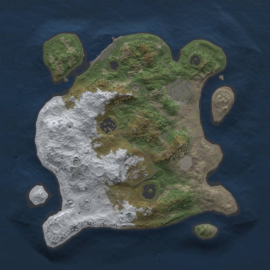 Rust Map: Procedural Map, Size: 2700, Seed: 121, 11 Monuments