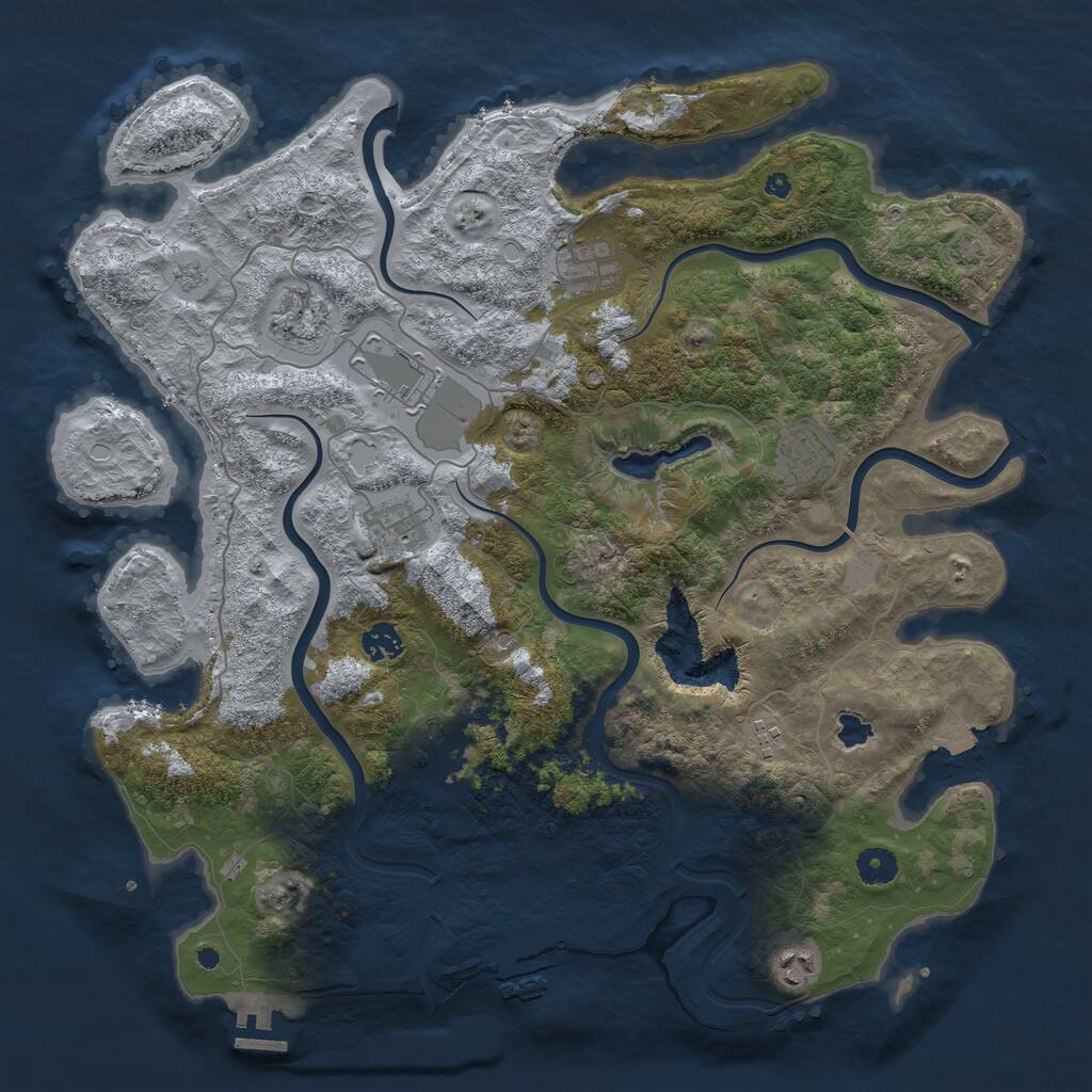 Rust Map: Procedural Map, Size: 4200, Seed: 3238, 15 Monuments