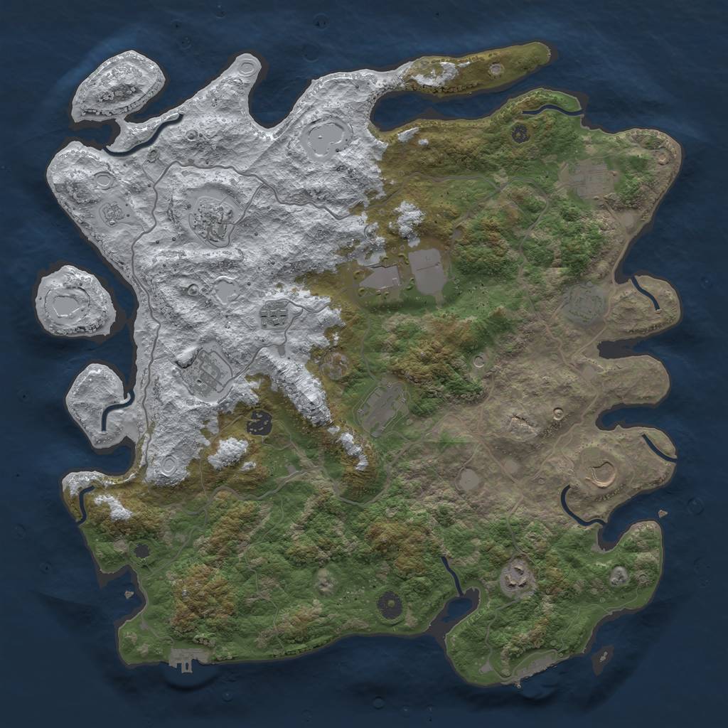 Rust Map: Procedural Map, Size: 4200, Seed: 3238, 19 Monuments