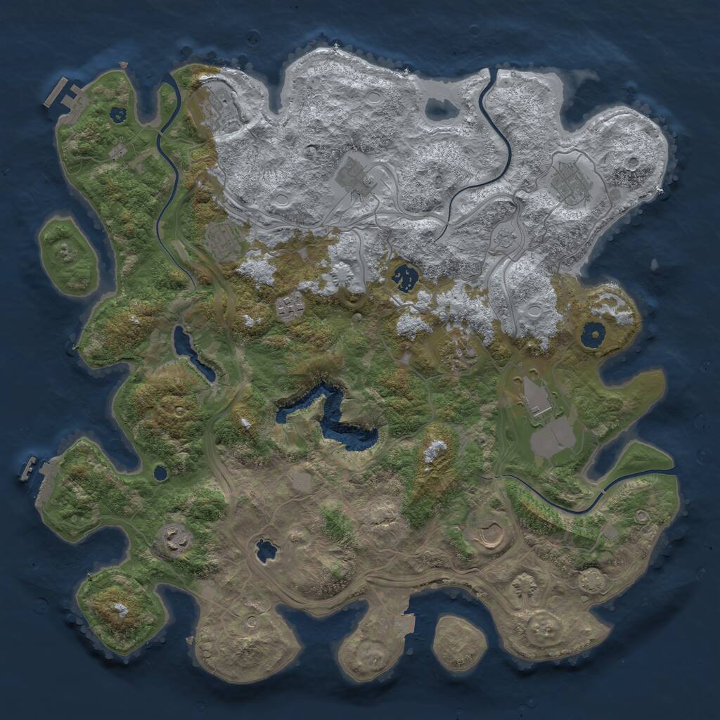 Rust Map: Procedural Map, Size: 4250, Seed: 1505197979, 16 Monuments