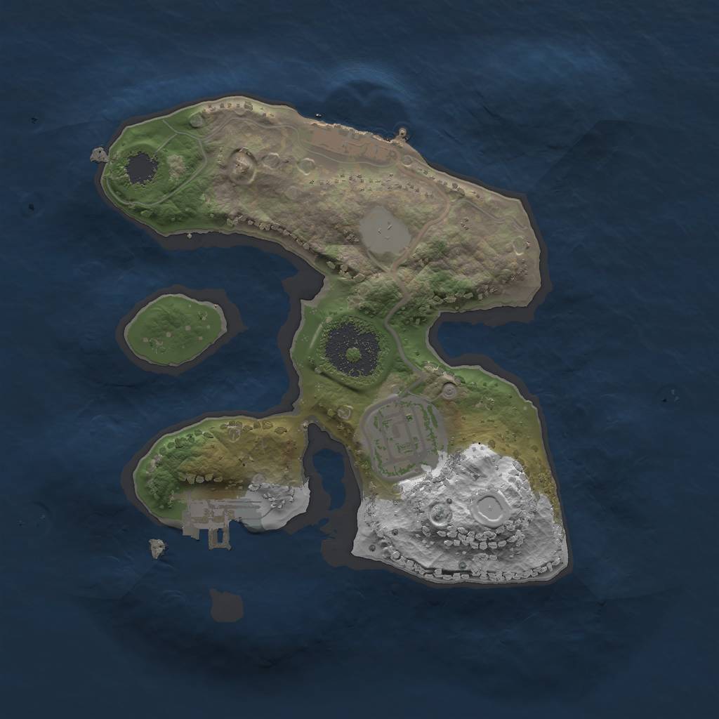 Rust Map: Procedural Map, Size: 2000, Seed: 838141786, 8 Monuments
