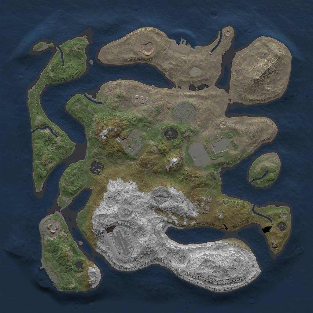 Rust Map: Procedural Map, Size: 3500, Seed: 1978, 17 Monuments
