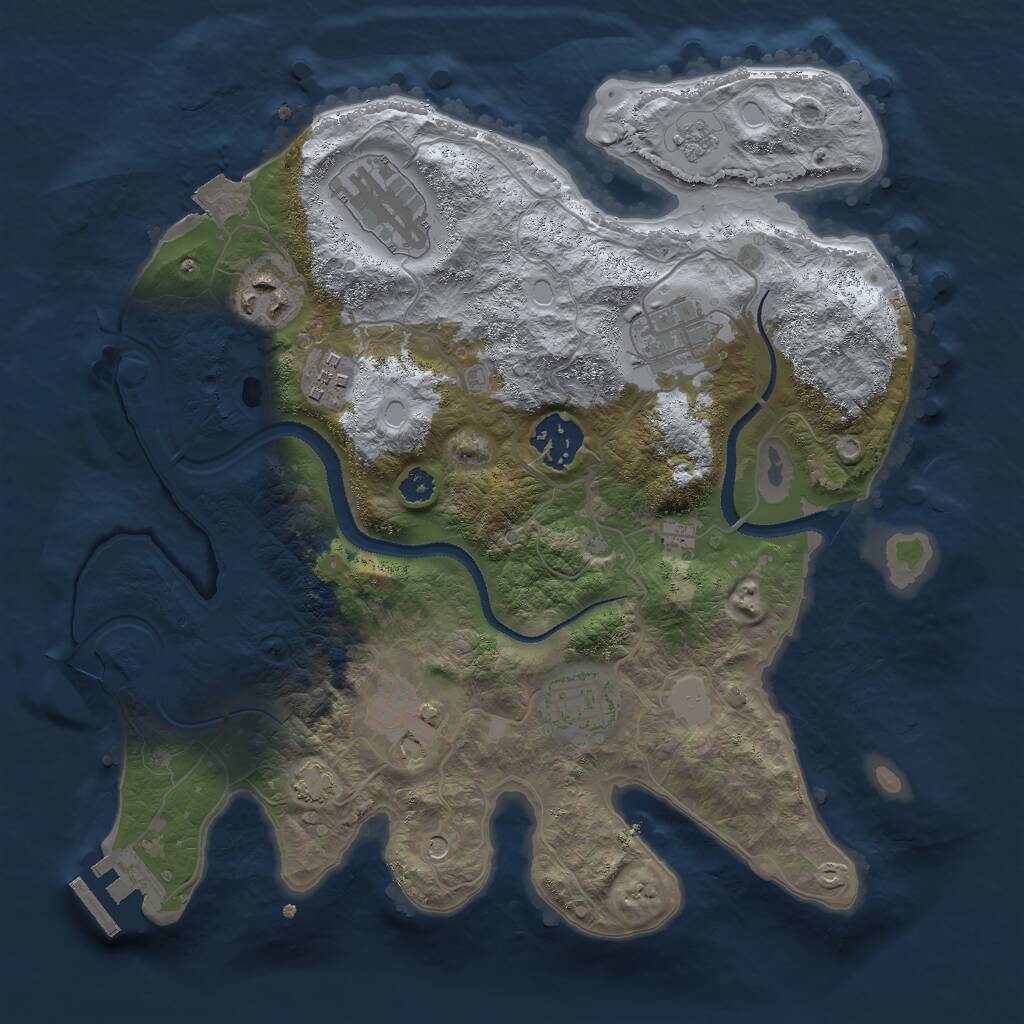 Rust Map: Procedural Map, Size: 3029, Seed: 3119, 12 Monuments