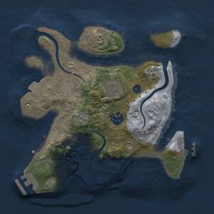 Thumbnail Rust Map: Procedural Map, Size: 2500, Seed: 123123, 7 Monuments