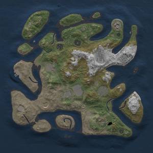 Thumbnail Rust Map: Procedural Map, Size: 3500, Seed: 1784100967, 16 Monuments