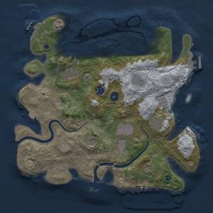 Thumbnail Rust Map: Procedural Map, Size: 3500, Seed: 1784100967, 15 Monuments