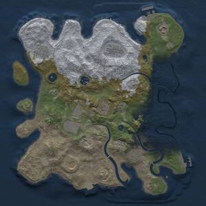 Thumbnail Rust Map: Procedural Map, Size: 3500, Seed: 41, 15 Monuments