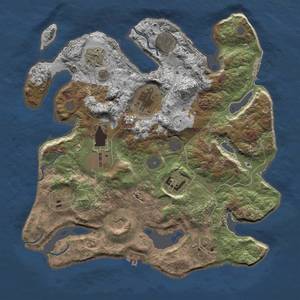 Thumbnail Rust Map: Procedural Map, Size: 3500, Seed: 41, 15 Monuments