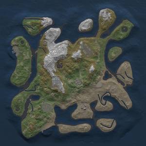 Thumbnail Rust Map: Procedural Map, Size: 3500, Seed: 3600, 14 Monuments