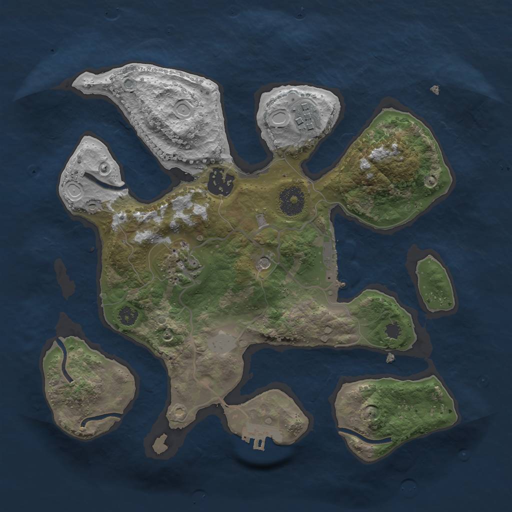 Rust Map: Procedural Map, Size: 2798, Seed: 983419695, 11 Monuments