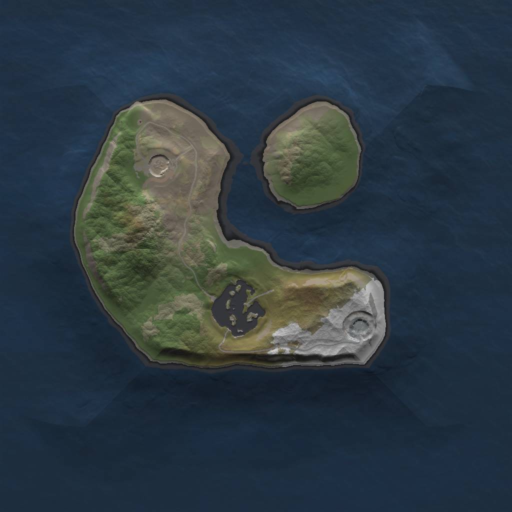 Rust Map: Barren, Size: 1500, Seed: 1500, 4 Monuments