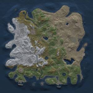 Thumbnail Rust Map: Procedural Map, Size: 4000, Seed: 836429099, 15 Monuments