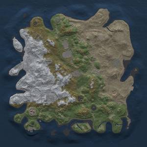 Thumbnail Rust Map: Procedural Map, Size: 4000, Seed: 836429099, 18 Monuments