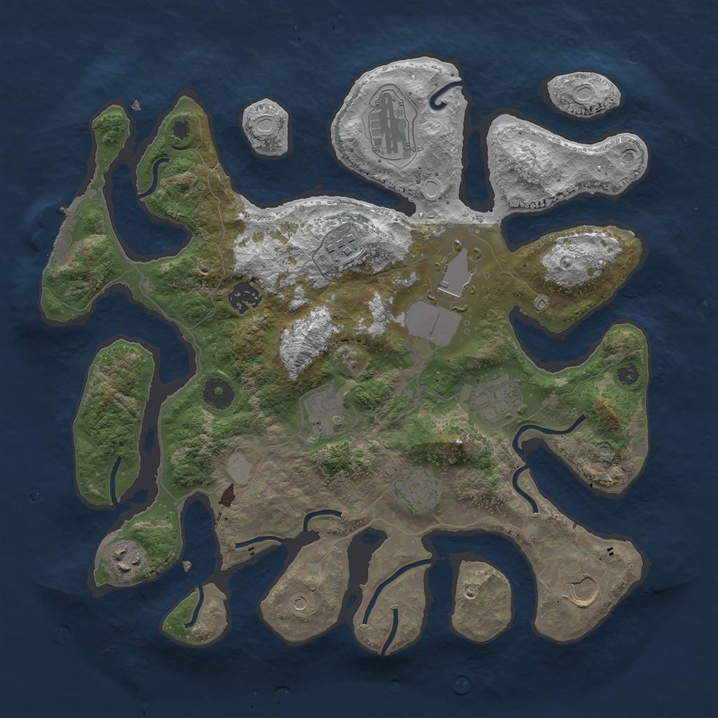 Rust Map: Procedural Map, Size: 3550, Seed: 137497, 16 Monuments