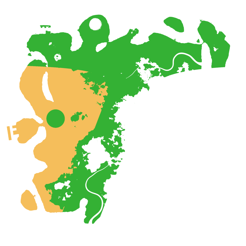 Biome Rust Map: Procedural Map, Size: 3550, Seed: 78350