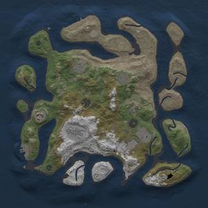 Thumbnail Rust Map: Procedural Map, Size: 3500, Seed: 555555, 15 Monuments