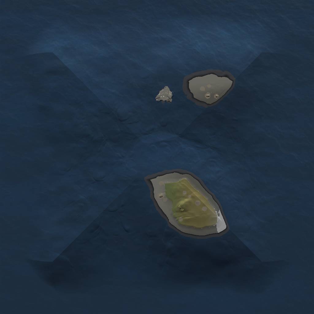 Rust Map: Procedural Map, Size: 1000, Seed: 3415, 3 Monuments