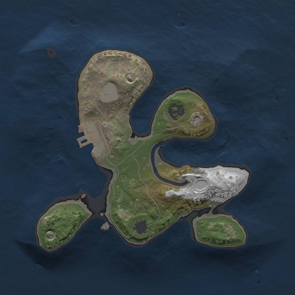 Rust Map: Procedural Map, Size: 1800, Seed: 2133, 6 Monuments