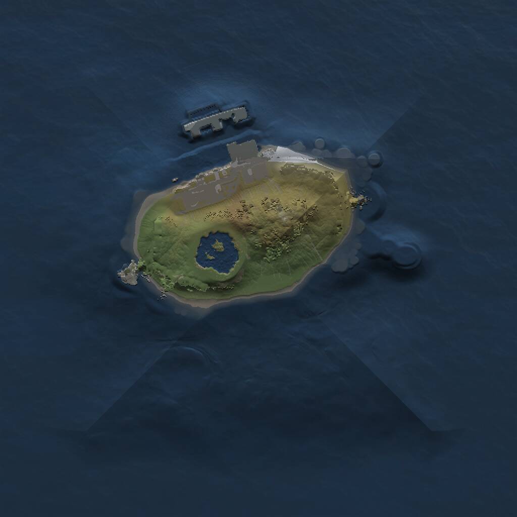 Rust Map: Procedural Map, Size: 1250, Seed: 1007, 2 Monuments