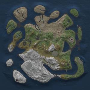 Thumbnail Rust Map: Procedural Map, Size: 3500, Seed: 1999, 13 Monuments