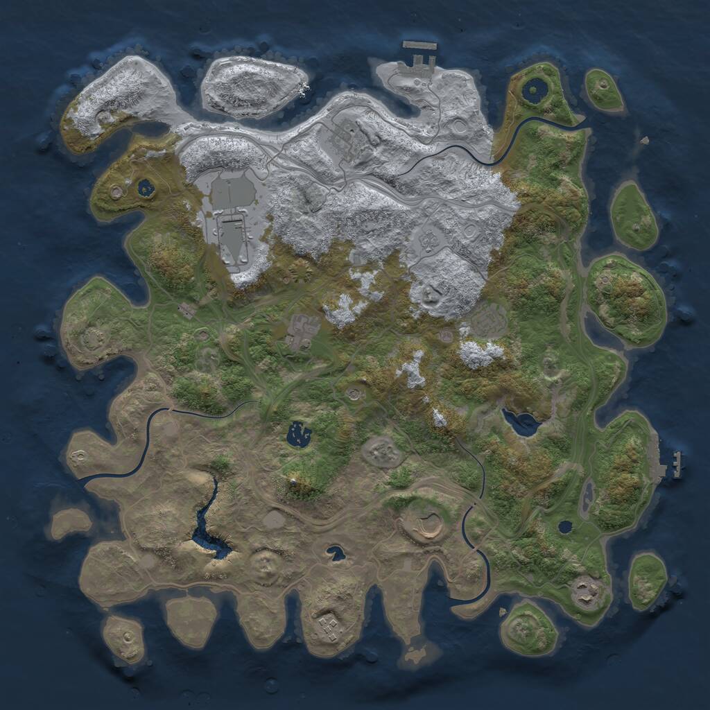 Rust Map: Procedural Map, Size: 4250, Seed: 28167, 14 Monuments