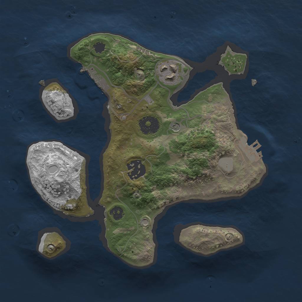 Rust Map: Procedural Map, Size: 2350, Seed: 25000, 10 Monuments