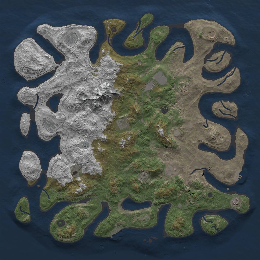 Rust Map: Procedural Map, Size: 5000, Seed: 56414645, 19 Monuments
