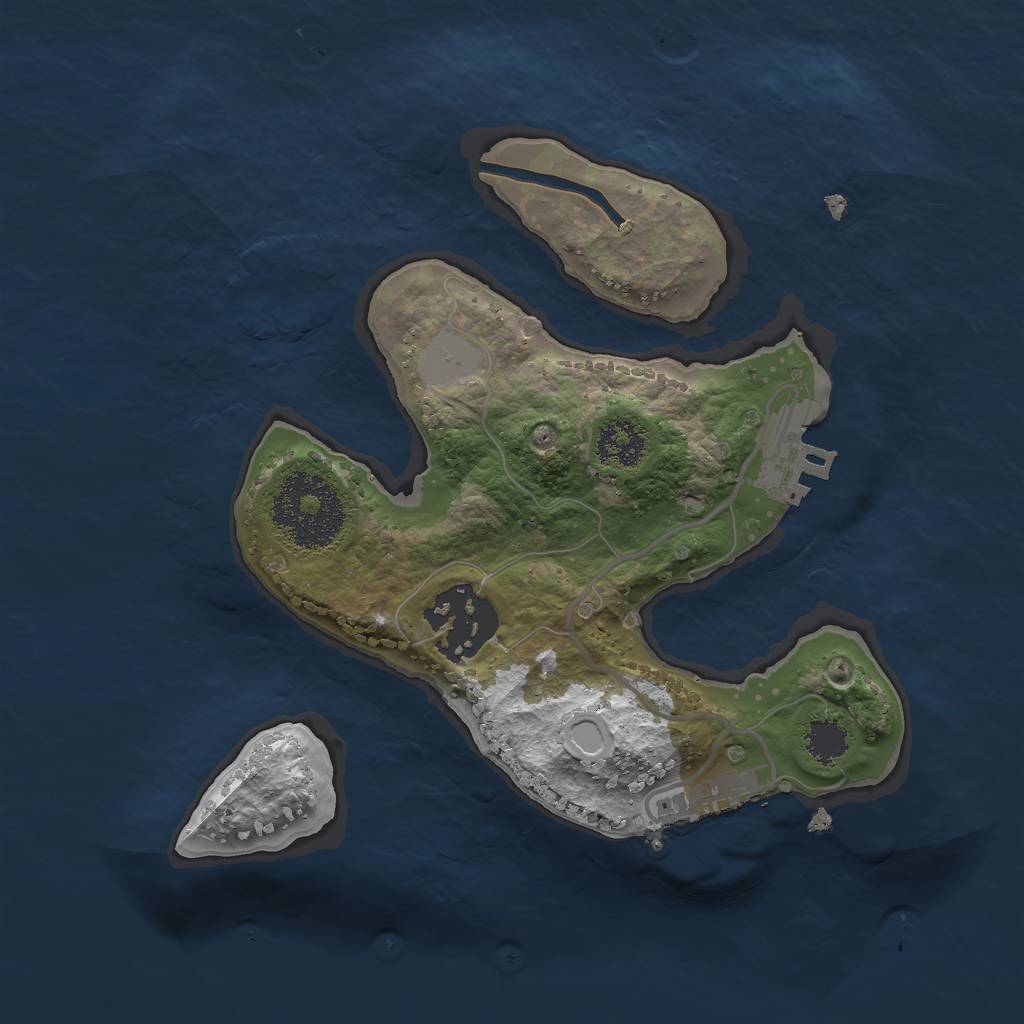 Rust Map: Procedural Map, Size: 2125, Seed: 6738, 8 Monuments