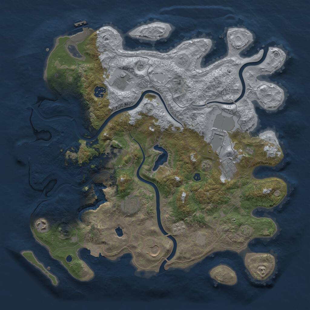 Rust Map: Procedural Map, Size: 4000, Seed: 18030028, 15 Monuments