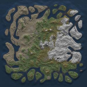 Thumbnail Rust Map: Procedural Map, Size: 6000, Seed: 2525, 19 Monuments