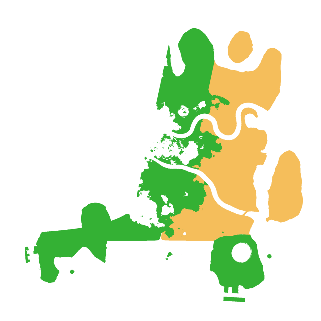 Biome Rust Map: Procedural Map, Size: 3000, Seed: 519515151