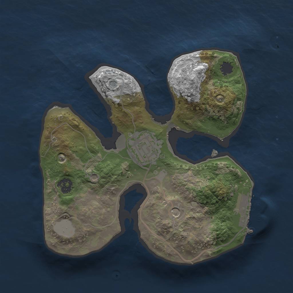 Rust Map: Procedural Map, Size: 2000, Seed: 1920211420, 8 Monuments