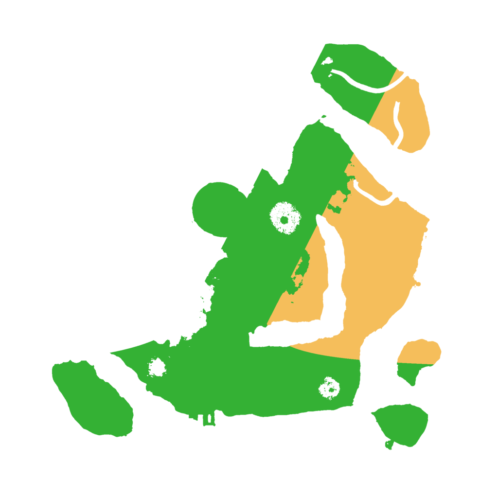 Biome Rust Map: Procedural Map, Size: 2500, Seed: 739645515