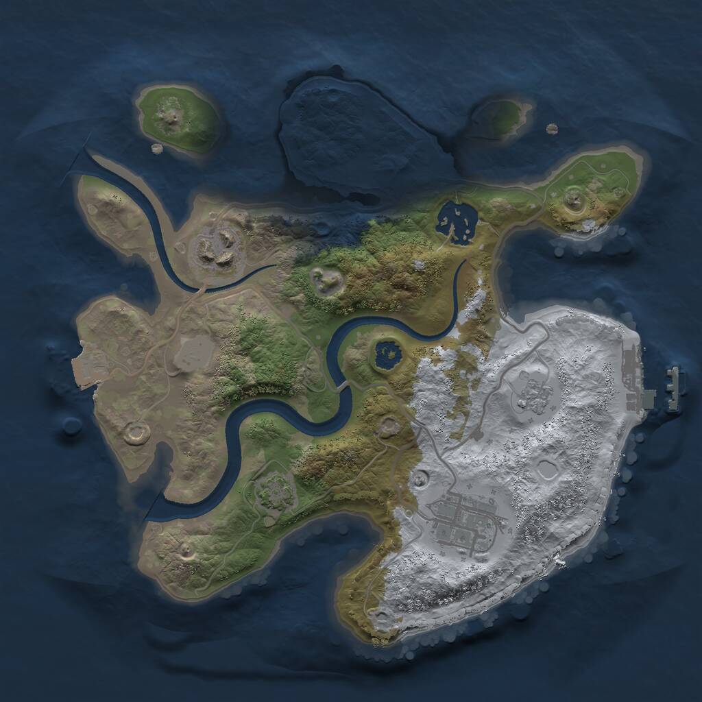 Rust Map: Procedural Map, Size: 2500, Seed: 6066709, 7 Monuments