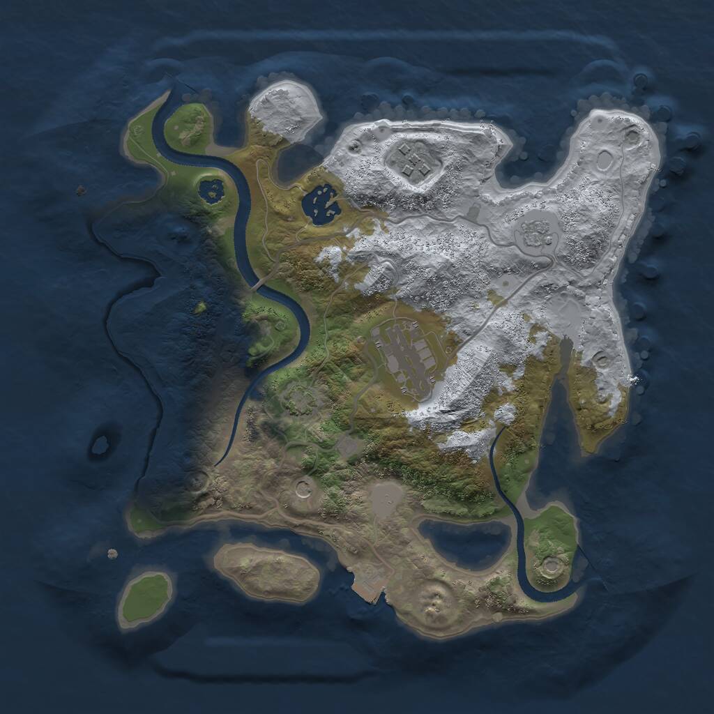 Rust Map: Procedural Map, Size: 2800, Seed: 3092, 7 Monuments