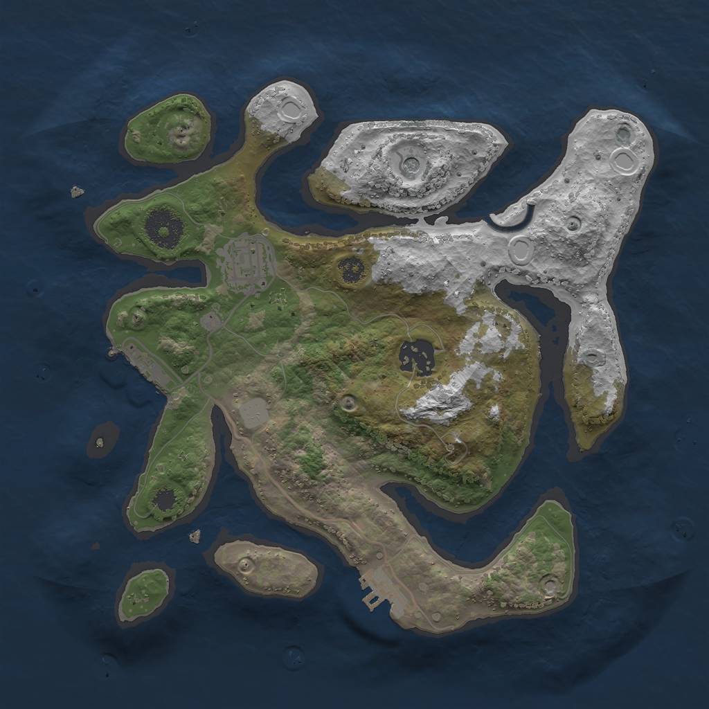 Rust Map: Procedural Map, Size: 2800, Seed: 3092, 10 Monuments