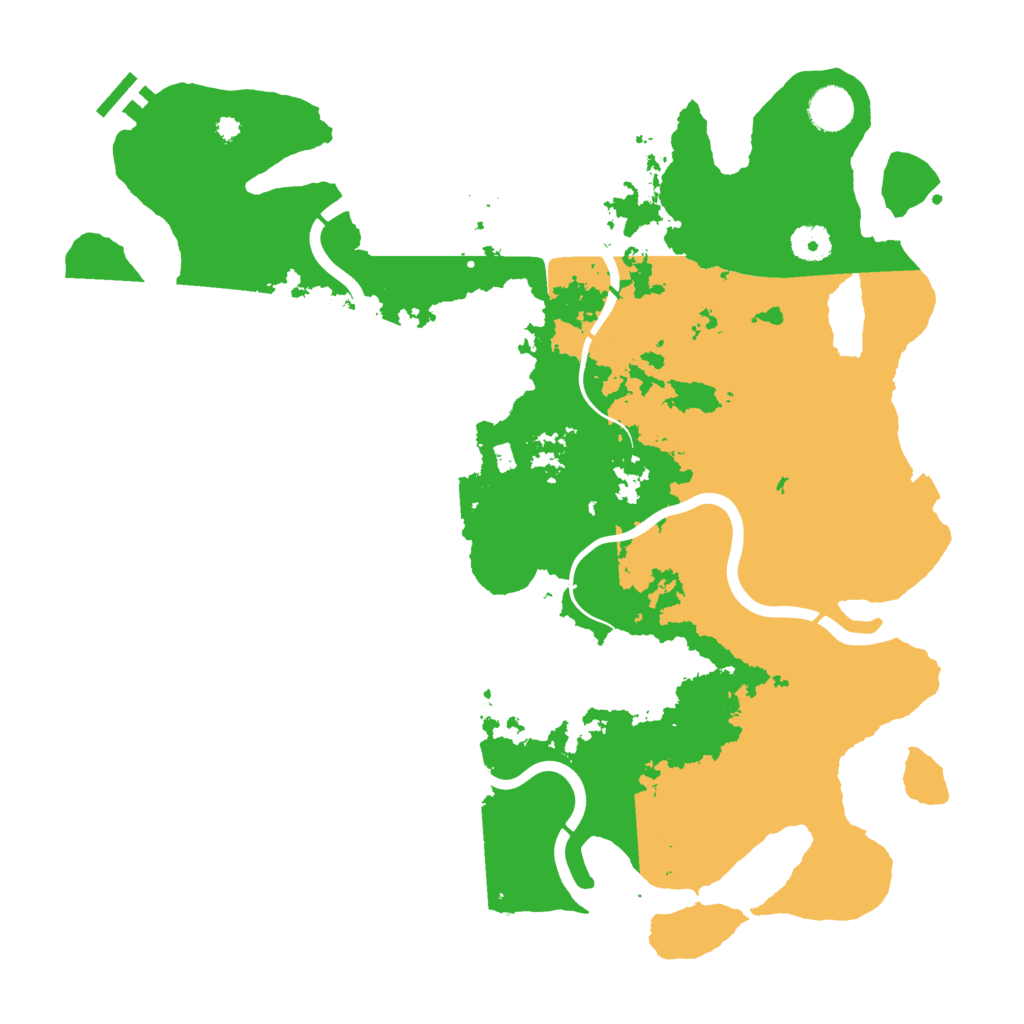 Biome Rust Map: Procedural Map, Size: 3989, Seed: 1000001