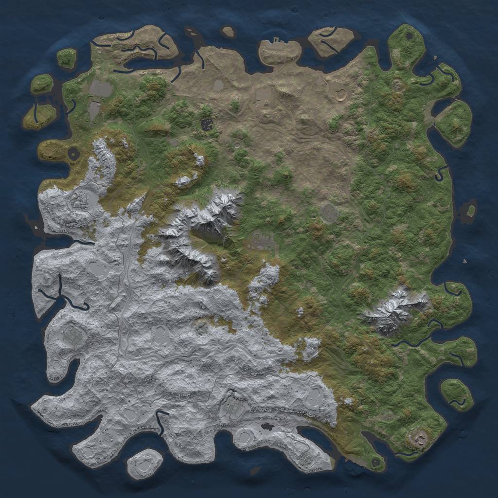 Rust Map: Procedural Map, Size: 6000, Seed: 5318008, 20 Monuments