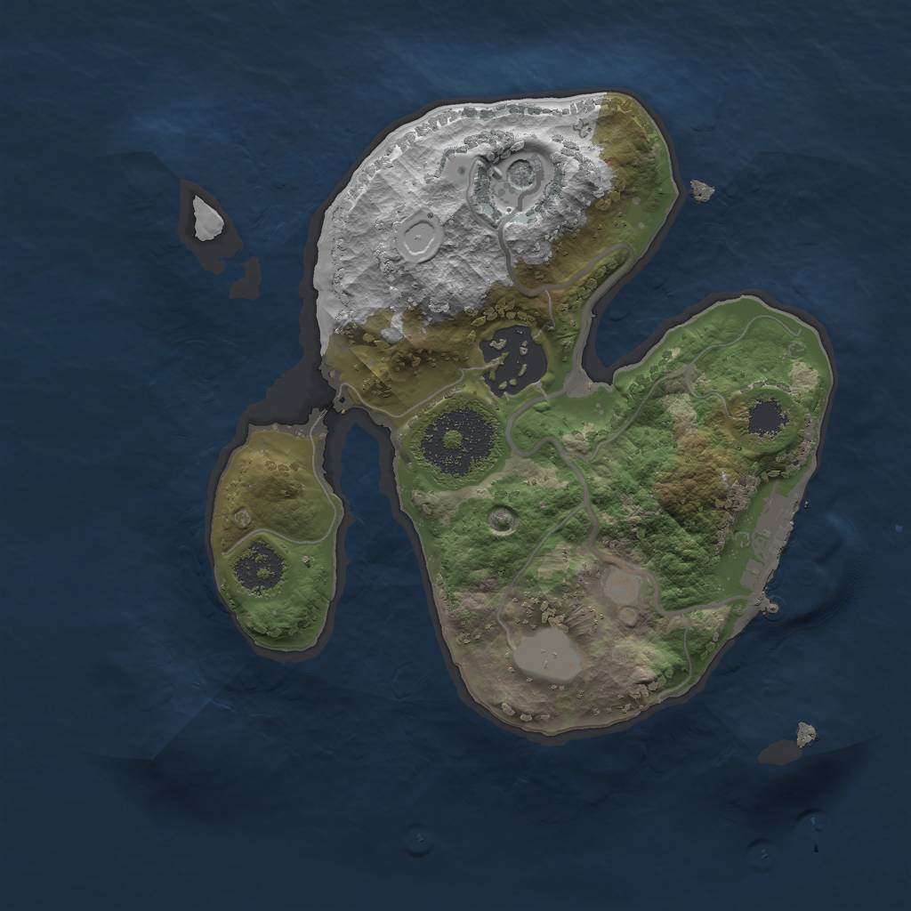 Rust Map: Procedural Map, Size: 2000, Seed: 501996819, 8 Monuments