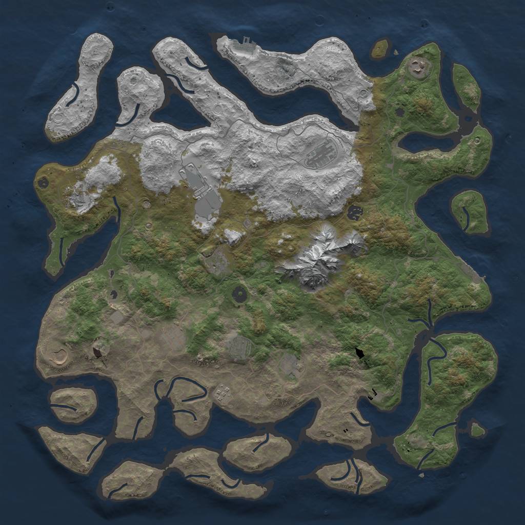 Rust Map: Procedural Map, Size: 5100, Seed: 112, 19 Monuments