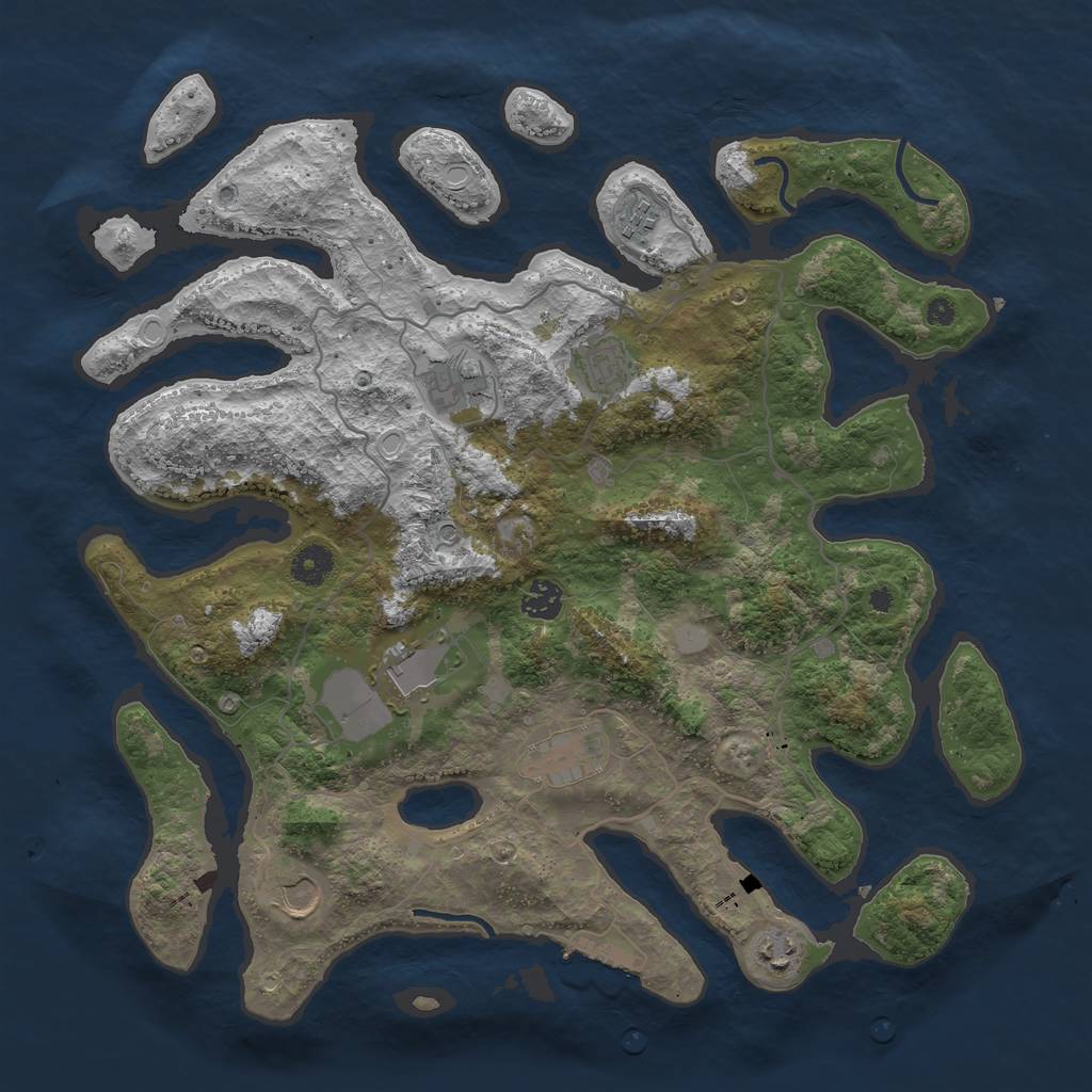 Rust Map: Procedural Map, Size: 4000, Seed: 139, 15 Monuments