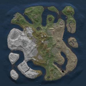 Thumbnail Rust Map: Procedural Map, Size: 3500, Seed: 338962312, 17 Monuments