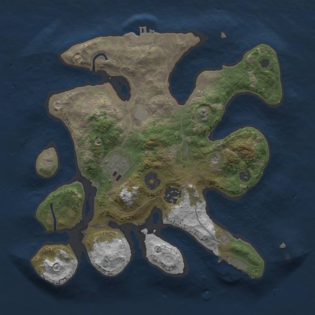 Rust Map: Procedural Map, Size: 2800, Seed: 30, 10 Monuments